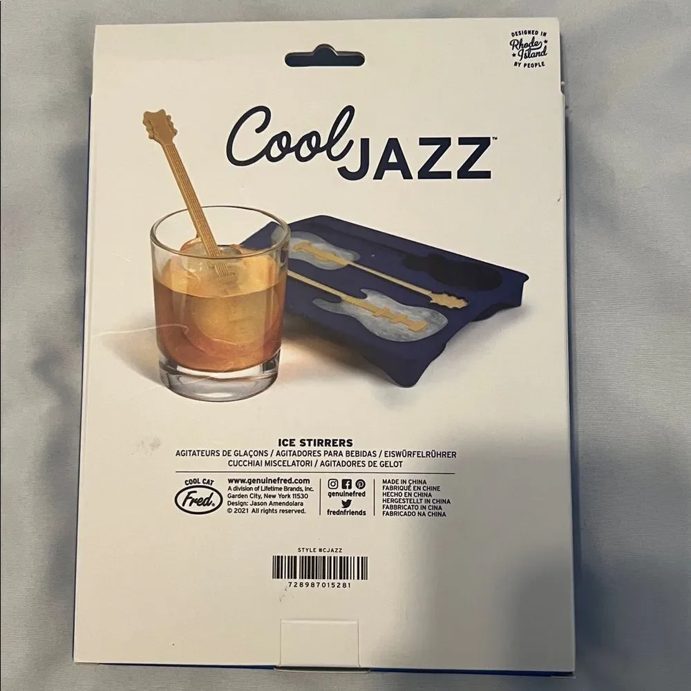 Fred Cool Jazz NIB Guitar Shaped Ice Cube Tray